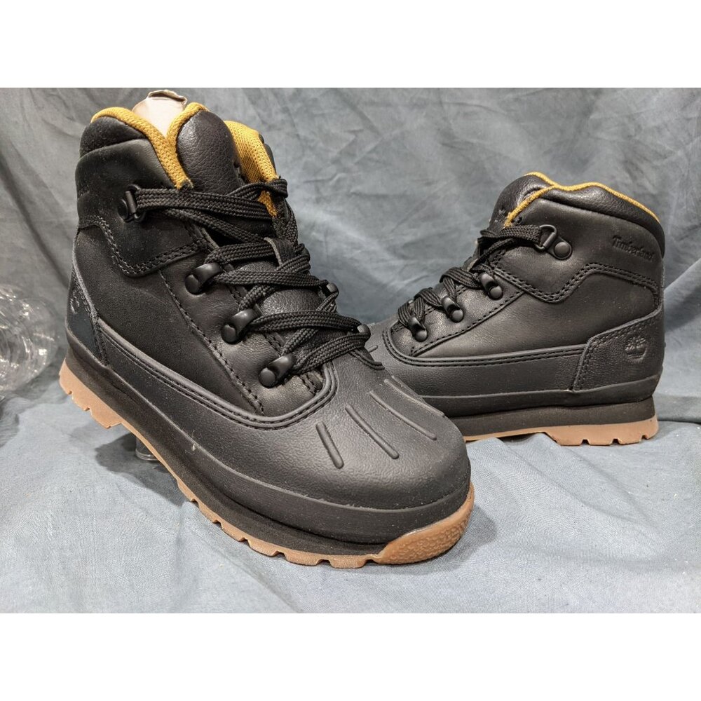 Timberland Toddler Euro Hiker Shell Toe Boot Waterproof Black Size 12 NEW NO BOX